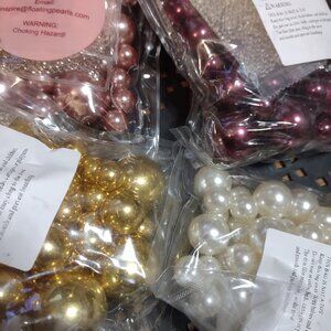 Lot Of 4 DIY Floating Pearl Bead Sets CDK5